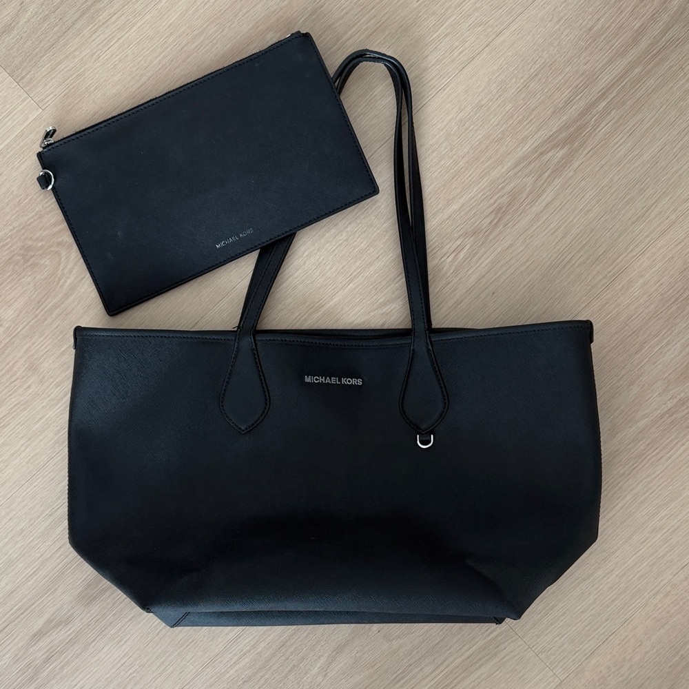 Michael Kors Black Tote with Pouch